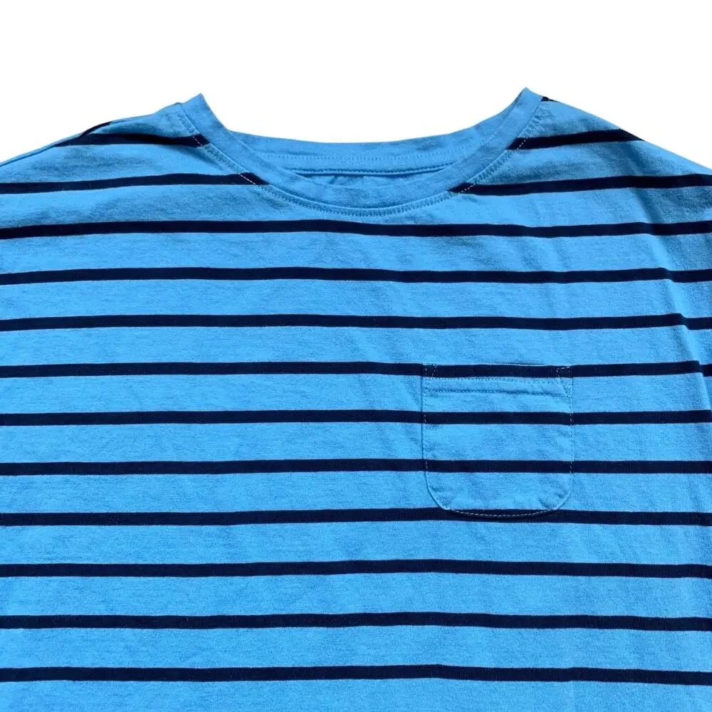 Primary Blue Striped Pocket Tee 8/9